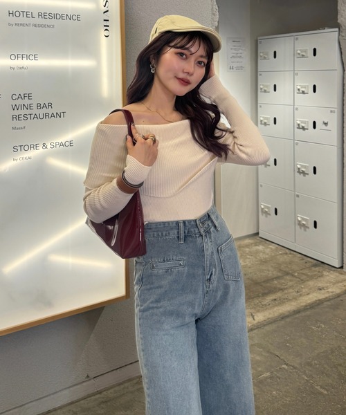 efill（エフィル）の「裾 フリンジ デニムパンツ（デニムパンツ・レディース・ダークブルー・S）」の18枚目の写真