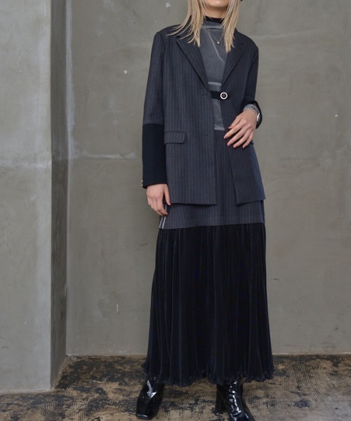 Muel Chic(ミュエルシック)の「Olsen Jacket オルセンジャケット(テーラードジャケット・レディース・ブラウン/チャコールグレー・FREE)」の10枚目の写真