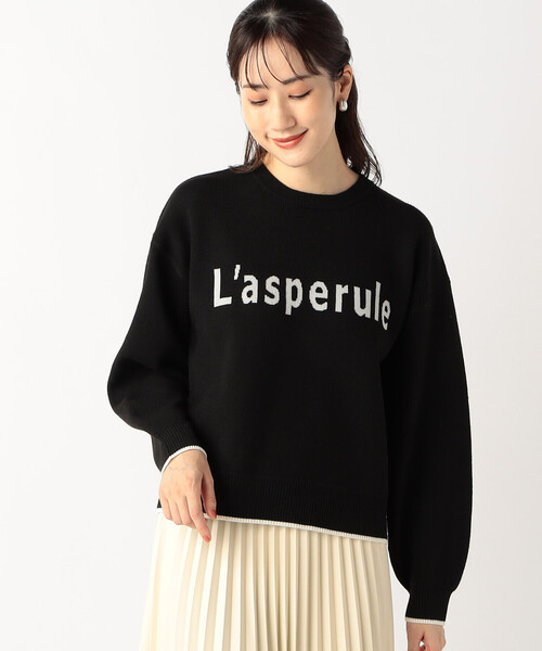 COMME CA ISM(コムサイズム)の「ウォッシャブル スウェットライク ロゴニット(ニット/セーター・レディース・アイボリー/ブラック/ライトグレー・FREE)」の3枚目の写真