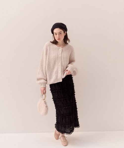 muguet(ミュゲ)の「レースIラインスカート(裏地付き)(スカート・レディース・ホワイト/ブラック・MEDIUM/SMALL)」の18枚目の写真