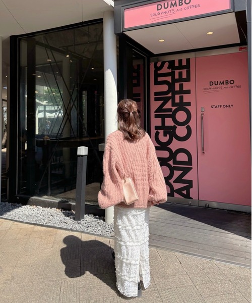 muguet(ミュゲ)の「レースIラインスカート(裏地付き)(スカート・レディース・ホワイト/ブラック・MEDIUM/SMALL)」の9枚目の写真