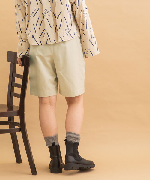 POU DOU DOU（プードゥドゥ）の「ワイドタックハーフパンツ（その他パンツ・レディース・キナリ/モカ/ダークグレー・M）」の12枚目の写真