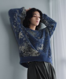 HARE | ラメアブストラクトニットプルオーバー(HARE)(ニット/セーター)