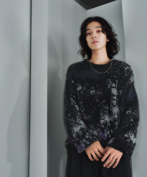 HARE（ハレ）の「ラメアブストラクトニットプルオーバー(HARE)（ニット