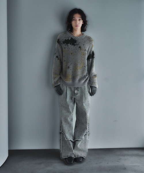 HARE（ハレ）の「ラメアブストラクトニットプルオーバー(HARE)（ニット