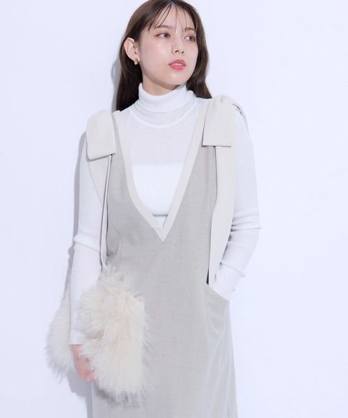 Mystrada（マイストラーダ）の「Vネックリボンジャンスカ（ワンピース