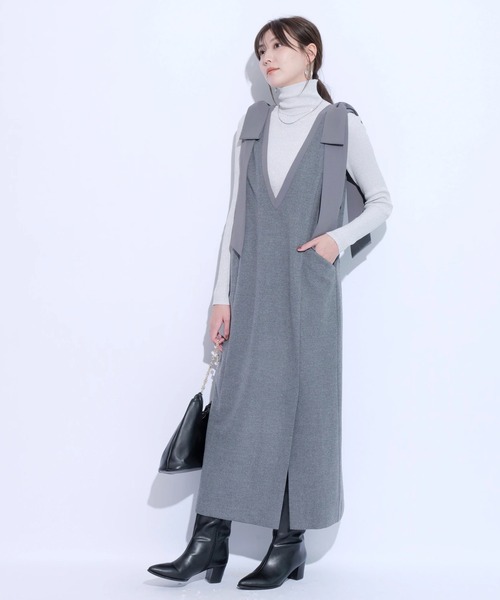 Mystrada（マイストラーダ）の「Vネックリボンジャンスカ（ワンピース