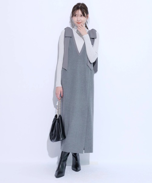 Mystrada ツイーディジャンスカ　グレー Mystrada（マイストラーダ）の「ツイードミニジャンスカ（ジャンパー