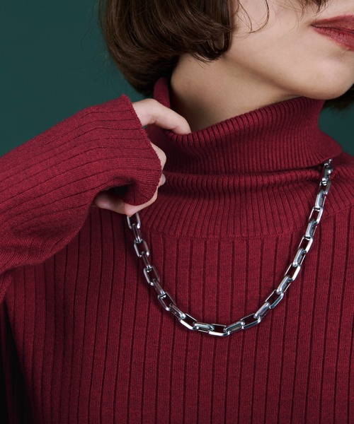 Ellno Loset（エルノロゼット）の「フィンガーホールリブタートルニット（ニット/セーター・メンズ・ブラック/ブルー/ホワイト/レッド・SMALL/MEDIUM/LARGE）」の16枚目の写真