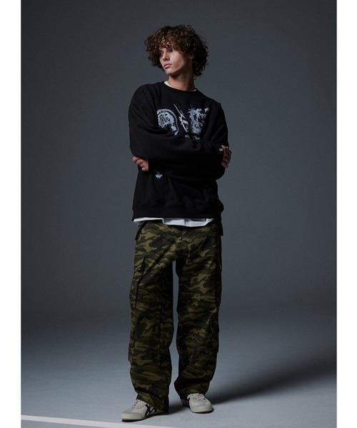 NOT4NERD（ノットフォーナード）の「【UNISEX】 NOT4NERD／Forest Fireプルオーバー（裏起毛）（スウェット・レディース・ブラック/グレー・MEDIUM/X-LARGE/LARGE）」の5枚目の写真