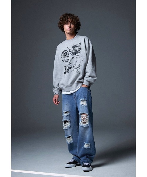 NOT4NERD（ノットフォーナード）の「【UNISEX】 NOT4NERD／Forest Fireプルオーバー（裏起毛）（スウェット・レディース・ブラック/グレー・MEDIUM/X-LARGE/LARGE）」の22枚目の写真