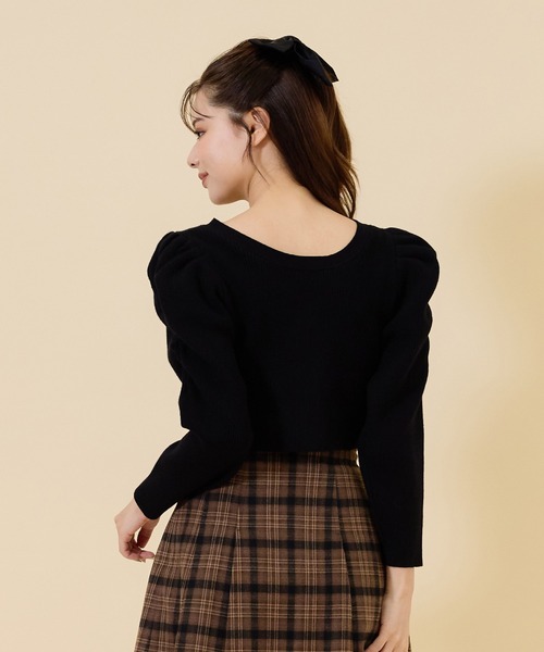 REDYAZEL（レディアゼル）の「ボリュームショルダーリブカーディガン（カーディガン/ボレロ・レディース・ブラウン/ブラック/グレー・FREE）」の9枚目の写真