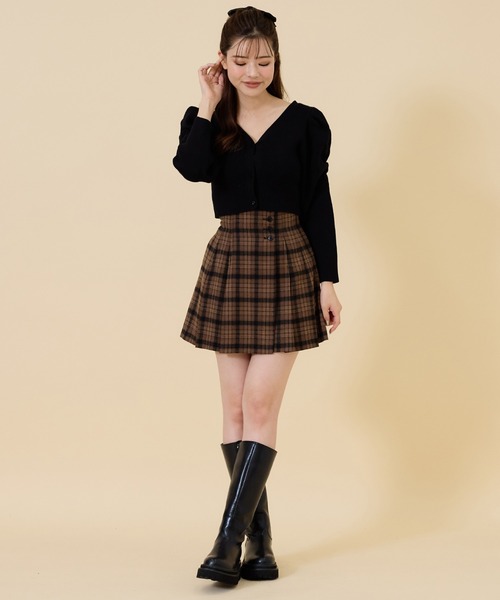 REDYAZEL（レディアゼル）の「ボリュームショルダーリブカーディガン（カーディガン/ボレロ・レディース・ブラウン/ブラック/グレー・FREE）」の12枚目の写真