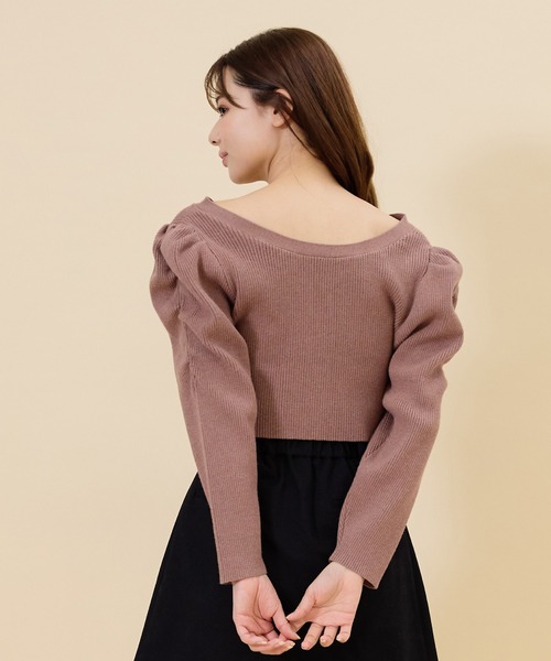 REDYAZEL（レディアゼル）の「ボリュームショルダーリブカーディガン（カーディガン/ボレロ・レディース・ブラウン/ブラック/グレー・FREE）」の21枚目の写真