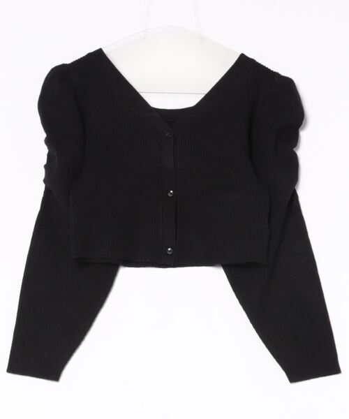 REDYAZEL（レディアゼル）の「ボリュームショルダーリブカーディガン（カーディガン/ボレロ・レディース・ブラウン/ブラック/グレー・FREE）」の4枚目の写真