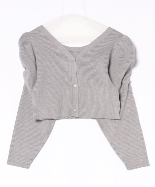 REDYAZEL（レディアゼル）の「ボリュームショルダーリブカーディガン（カーディガン/ボレロ・レディース・ブラウン/ブラック/グレー・FREE）」の5枚目の写真