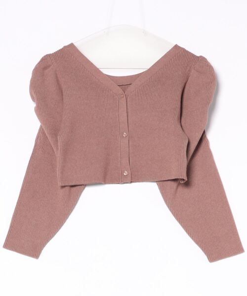 REDYAZEL（レディアゼル）の「ボリュームショルダーリブカーディガン（カーディガン/ボレロ・レディース・ブラウン/ブラック/グレー・FREE）」の6枚目の写真