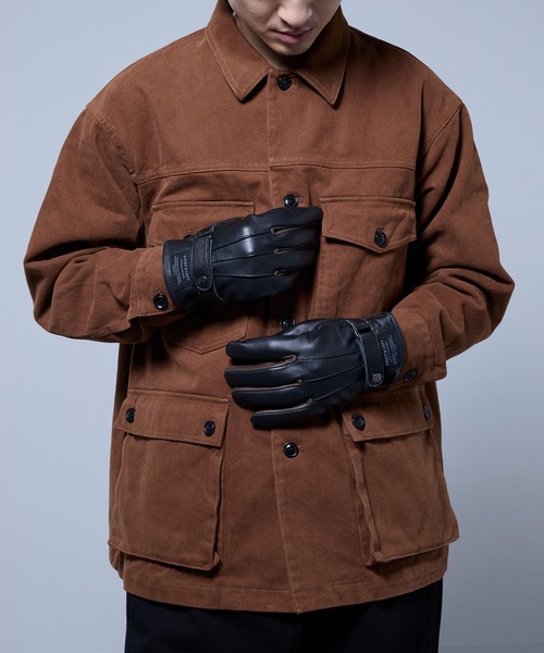 セール】【SETUP7】スマホ対応レザー 三本飾りベルト 保温裏地 メンズ