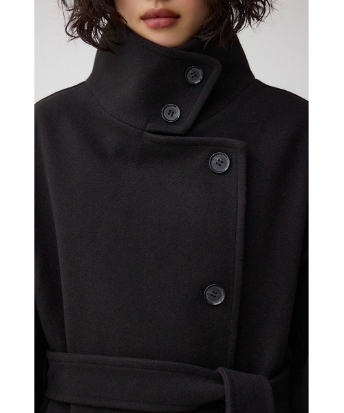 AZUL by moussy(アズールバイマウジー)の「スタンドカラーウォッシャブルロングコート(チェスターコート・レディース・ブラック/ライトベージュ/杢グレー・SMALL/MEDIUM)」の11枚目の写真