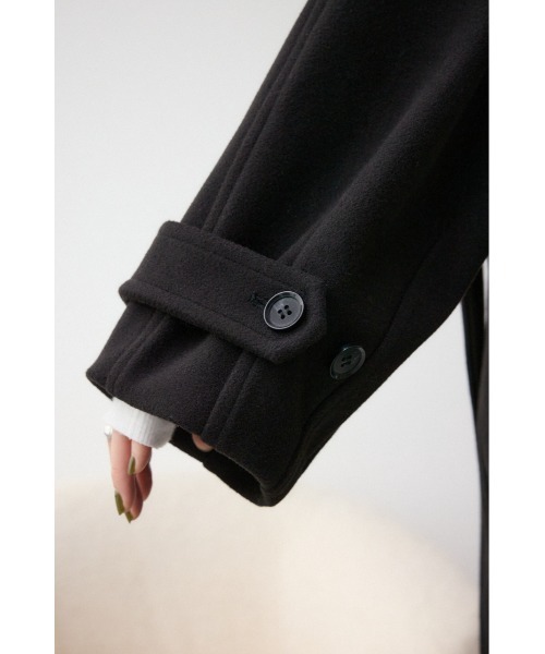 AZUL by moussy(アズールバイマウジー)の「スタンドカラーウォッシャブルロングコート(チェスターコート・レディース・ブラック/ライトベージュ/杢グレー・SMALL/MEDIUM)」の13枚目の写真