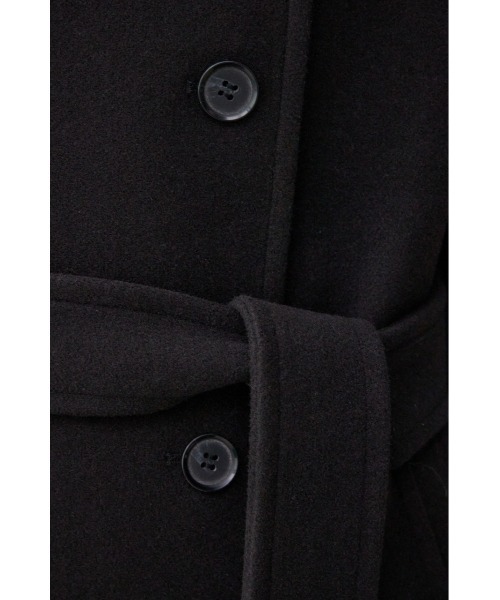 AZUL by moussy(アズールバイマウジー)の「スタンドカラーウォッシャブルロングコート(チェスターコート・レディース・ブラック/ライトベージュ/杢グレー・SMALL/MEDIUM)」の15枚目の写真