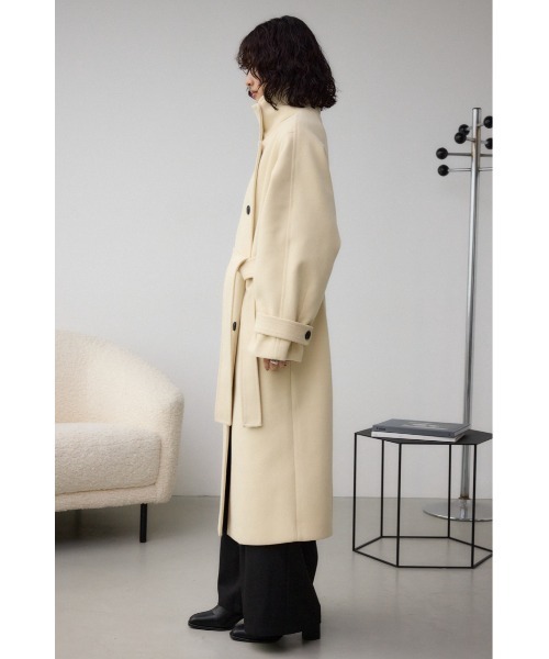 AZUL by moussy(アズールバイマウジー)の「スタンドカラーウォッシャブルロングコート(チェスターコート・レディース・ブラック/ライトベージュ/杢グレー・SMALL/MEDIUM)」の22枚目の写真