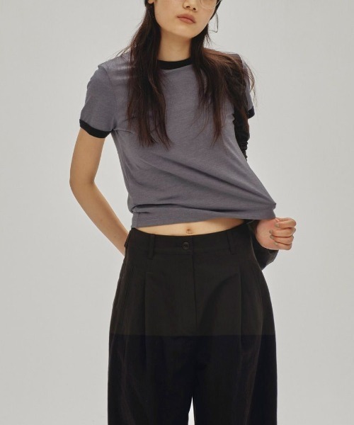 TODAYFUL（トゥデイフル）の「TODAYFUL　Compact Ringer Tee コンパクトリンガーTシャツ/12510608（Tシャツ/カットソー・レディース・ナチュラル/グレー・ONE SIZE）」の2枚目の写真