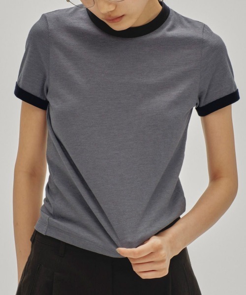 TODAYFUL（トゥデイフル）の「TODAYFUL　Compact Ringer Tee コンパクトリンガーTシャツ/12510608（Tシャツ/カットソー・レディース・ナチュラル/グレー・ONE SIZE）」の4枚目の写真