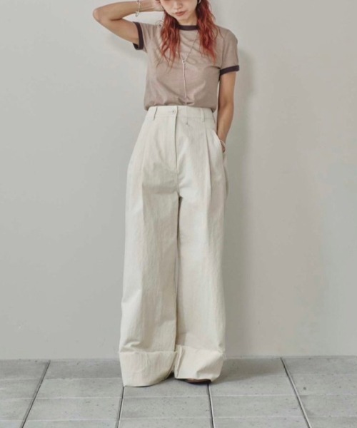 TODAYFUL（トゥデイフル）の「TODAYFUL　Compact Ringer Tee コンパクトリンガーTシャツ/12510608（Tシャツ/カットソー・レディース・ナチュラル/グレー・ONE SIZE）」の14枚目の写真