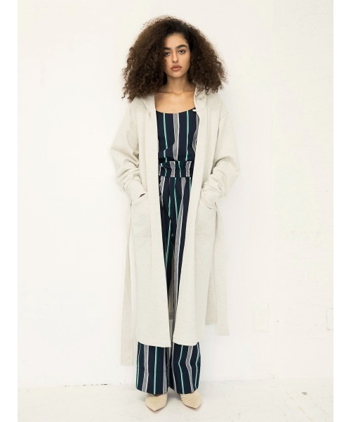 KEnTe（ケンテ）の「Basic Robe（ガウン/バスローブ・レディース・チャコールグレー/オートミール・S/M）」の9枚目の写真