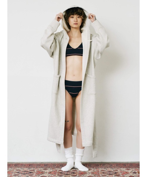 KEnTe（ケンテ）の「Basic Robe（ガウン/バスローブ・レディース・チャコールグレー/オートミール・S/M）」の10枚目の写真