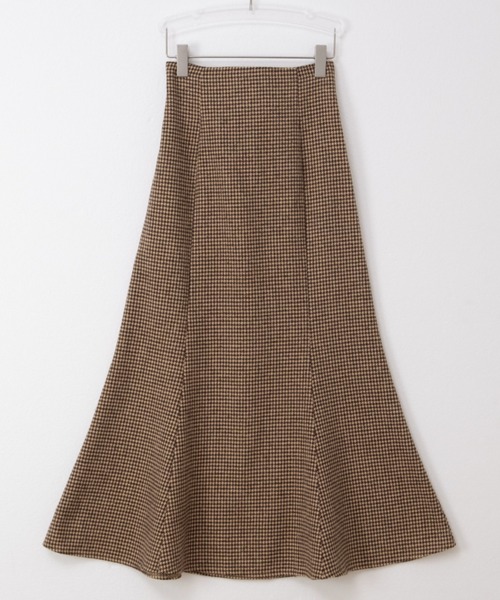 emi+（エミプラス）の「ハイウエストバックレースアップ千鳥柄マーメイドスカート（スカート・レディース・ブラック系その他/ブラウン系その他・M/L/S）」の3枚目の写真