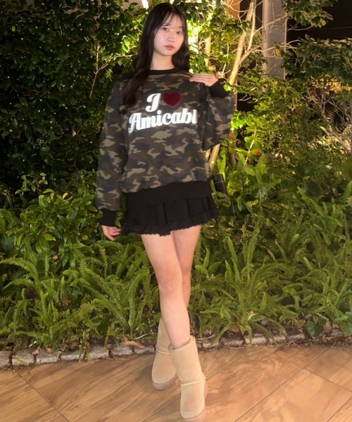 セール】迷彩ロゴ起毛トレーナー（スウェット）｜shrita（シュリータ