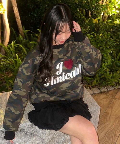 セール】迷彩ロゴ起毛トレーナー（スウェット）｜shrita（シュリータ