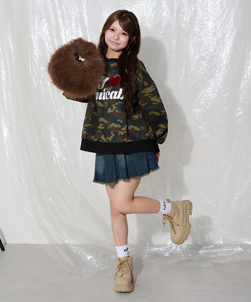 セール】迷彩ロゴ起毛トレーナー（スウェット）｜shrita（シュリータ