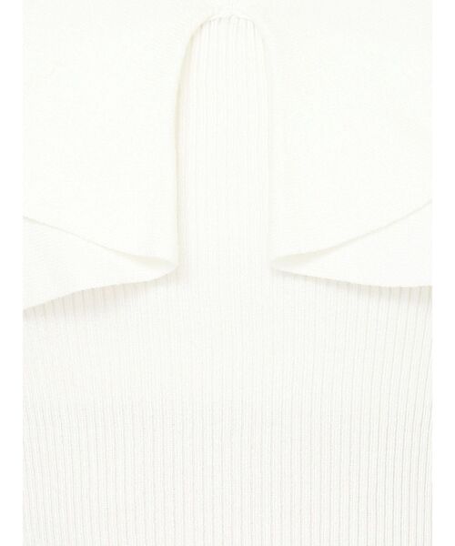 MERCURYDUO（マーキュリーデュオ）の「2WAYフォールドラッフルロングスリーブニット（ニット/セーター・レディース・ブラウン/ブラック/オフホワイト/ベビーピンク・FREE）」の6枚目の写真