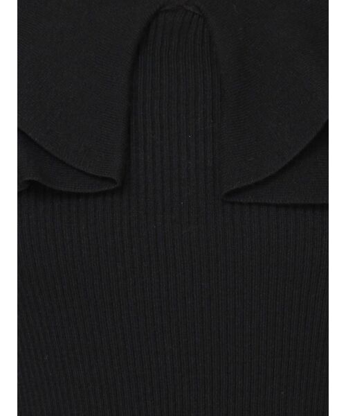 MERCURYDUO（マーキュリーデュオ）の「2WAYフォールドラッフルロングスリーブニット（ニット/セーター・レディース・ブラウン/ブラック/オフホワイト/ベビーピンク・FREE）」の7枚目の写真