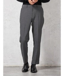 【ストレッチ】パンツ ノータック【セットアップ商品有】ウォッシャブル ウエストゴム仕様 ヘリンボン TOKYO RUN 通年