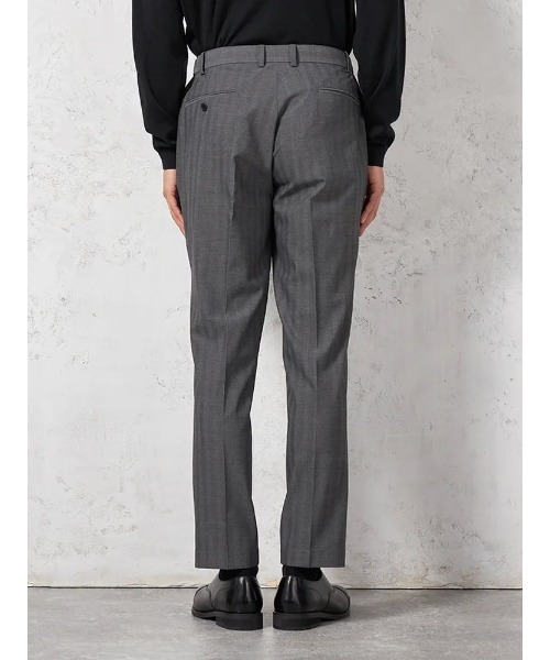 HARUYAMA(ハルヤマ)の「【ストレッチ】パンツ ノータック【セットアップ商品有】ウォッシャブル ウエストゴム仕様 ヘリンボン TOKYO RUN 通年(スラックス・メンズ・ネイビー/グレー・M/L/LL)」の13枚目の写真