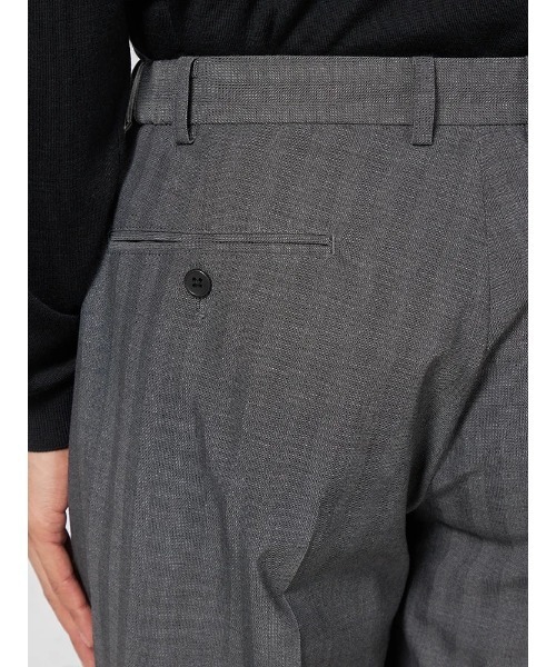 HARUYAMA(ハルヤマ)の「【ストレッチ】パンツ ノータック【セットアップ商品有】ウォッシャブル ウエストゴム仕様 ヘリンボン TOKYO RUN 通年(スラックス・メンズ・ネイビー/グレー・M/L/LL)」の18枚目の写真