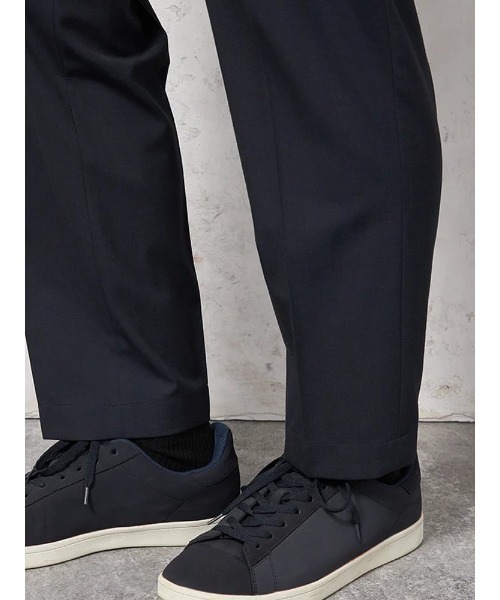 HARUYAMA(ハルヤマ)の「【ストレッチ】パンツ ノータック【セットアップ商品有】ウォッシャブル ウエストゴム仕様 ヘリンボン TOKYO RUN 通年(スラックス・メンズ・ネイビー/グレー・M/L/LL)」の10枚目の写真