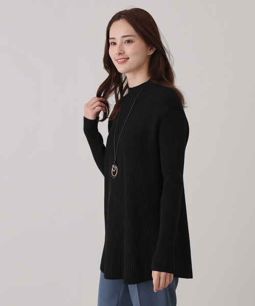 Jayro(ジャイロ)の「リブ切替ロングニットトップス(Tシャツ/カットソー・レディース・グリーン/ブラック/ワイン/ブルー系その他5/グレー・FREE)」の8枚目の写真