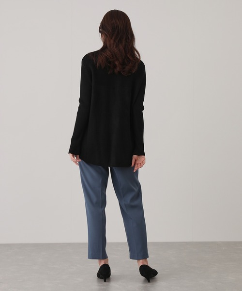 Jayro(ジャイロ)の「リブ切替ロングニットトップス(Tシャツ/カットソー・レディース・グリーン/ブラック/ワイン/ブルー系その他5/グレー・FREE)」の12枚目の写真