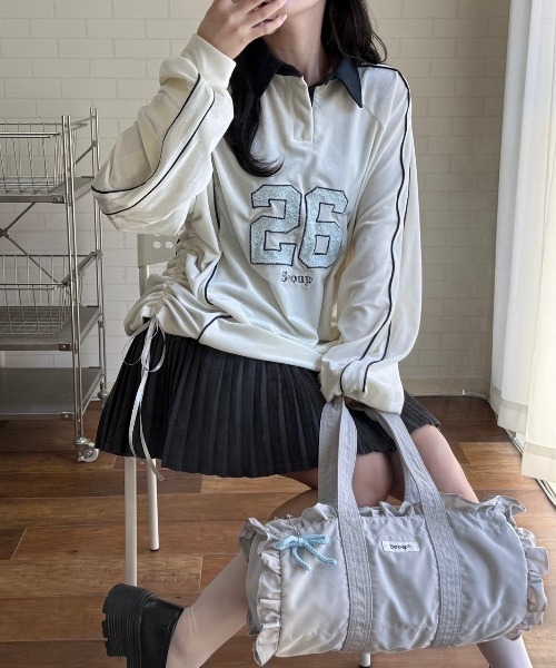 nemne store(ネンネストア)の「【Seoup】ベロアギャザートップス(その他トップス・レディース・ライトグレー/ブラック・SMALL/MEDIUM)」の17枚目の写真