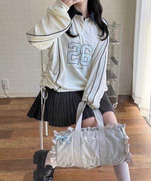 nemne store(ネンネストア)の「【Seoup】ベロアギャザートップス(その他トップス・レディース・ライトグレー/ブラック・SMALL/MEDIUM)」の18枚目の写真