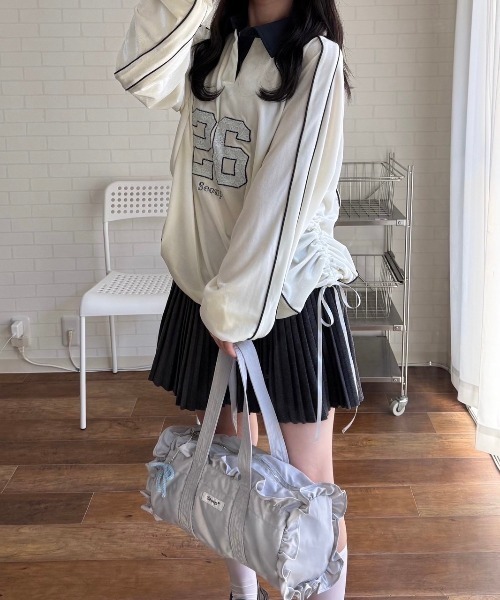 nemne store(ネンネストア)の「【Seoup】ベロアギャザートップス(その他トップス・レディース・ライトグレー/ブラック・SMALL/MEDIUM)」の19枚目の写真