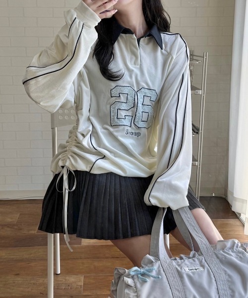 nemne store(ネンネストア)の「【Seoup】ベロアギャザートップス(その他トップス・レディース・ライトグレー/ブラック・SMALL/MEDIUM)」の20枚目の写真