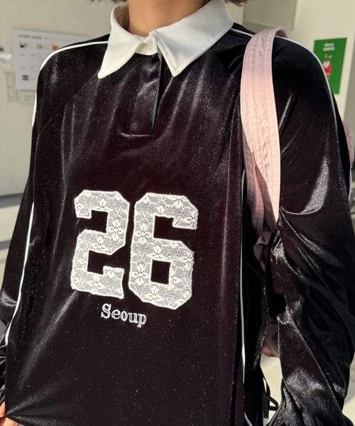 nemne store(ネンネストア)の「【Seoup】ベロアギャザートップス(その他トップス・レディース・ライトグレー/ブラック・SMALL/MEDIUM)」の14枚目の写真