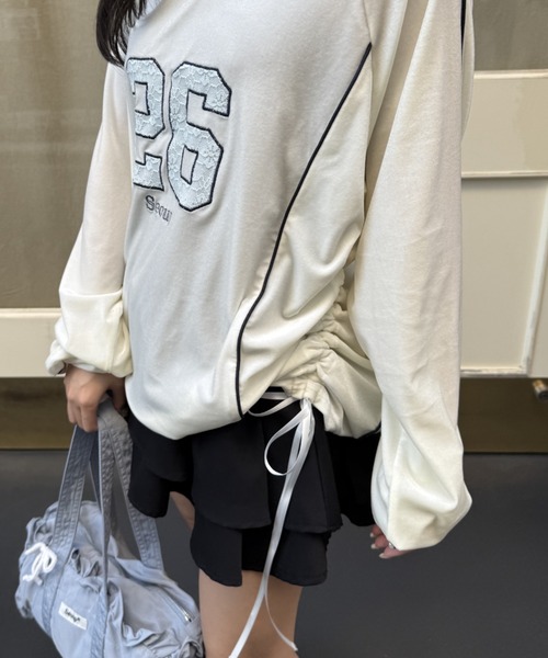 nemne store(ネンネストア)の「【Seoup】ベロアギャザートップス(その他トップス・レディース・ライトグレー/ブラック・SMALL/MEDIUM)」の22枚目の写真