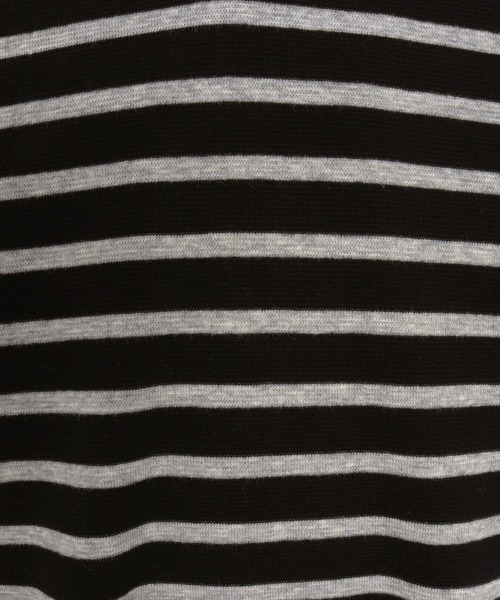 CAMBIO(カンビオ)の「mt9421- Span Fraise Border Key Neck Short Sleeve Cut sew Tシャツ(Tシャツ/カットソー・メンズ・ブラック×ホワイト/ブラック×グレー/グレー×ホワイト・S/M/L)」の14枚目の写真